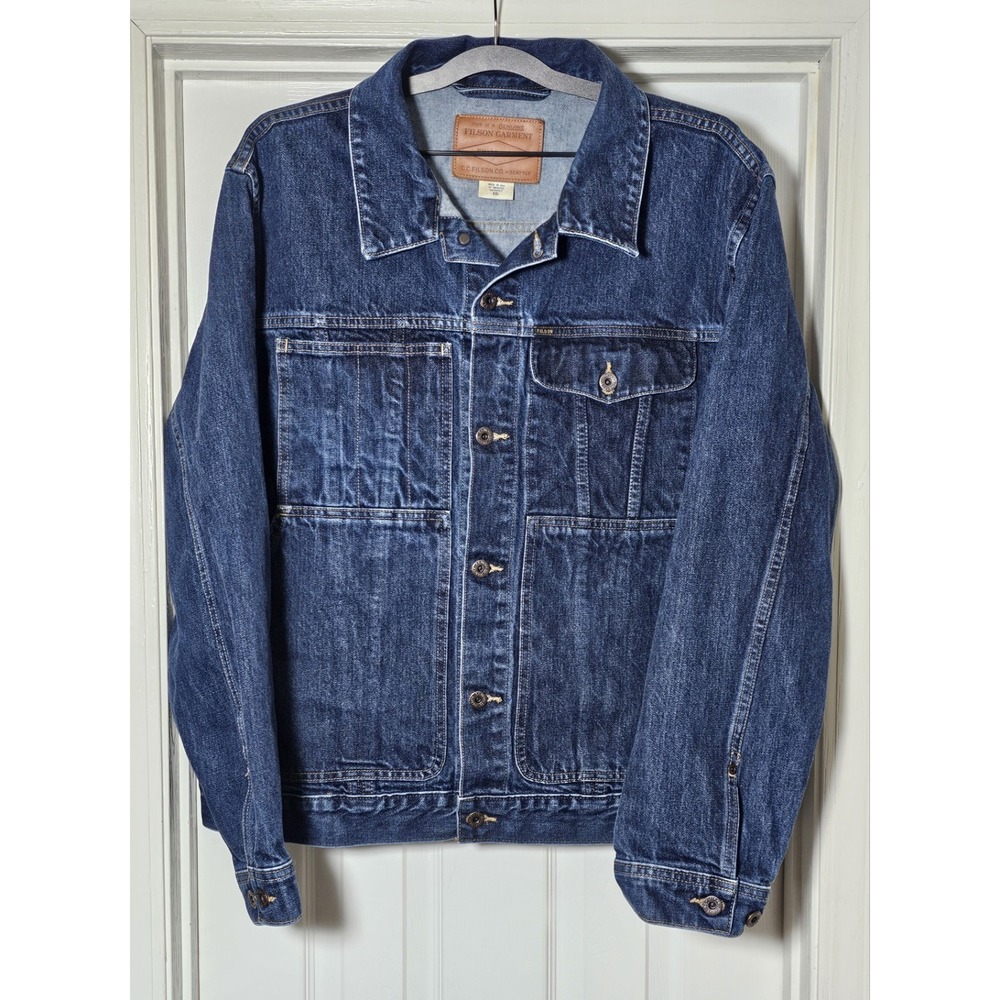 Filson Unlined Denim Short Cruiser Jacket Indigo Made in‎ USA Size 2XL